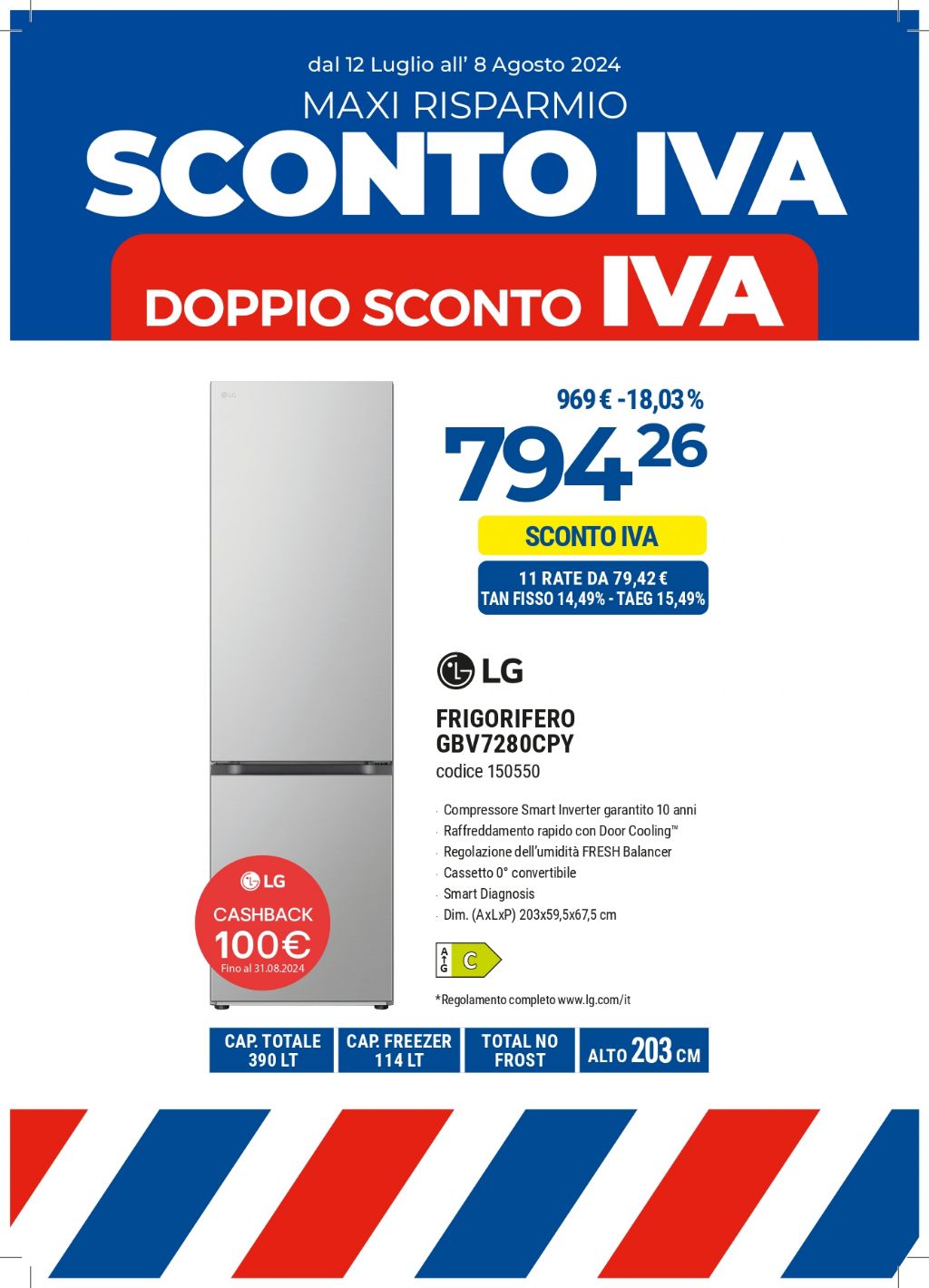 FRIGO LG GBV7280CPY