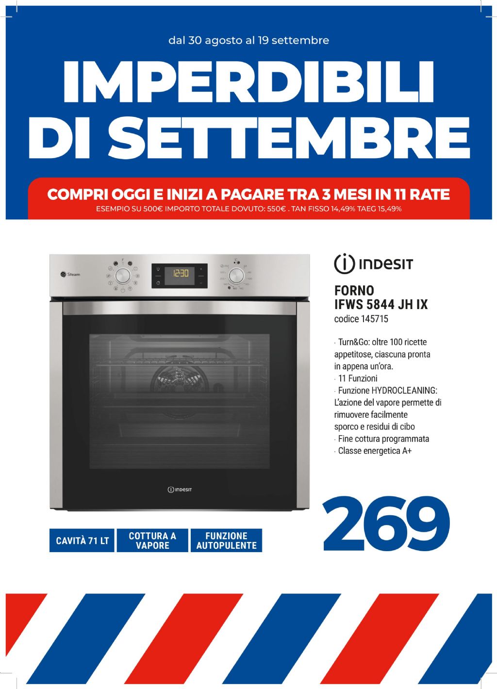 FORNO INCASSO INDESIT IFWS 5844 JH IX