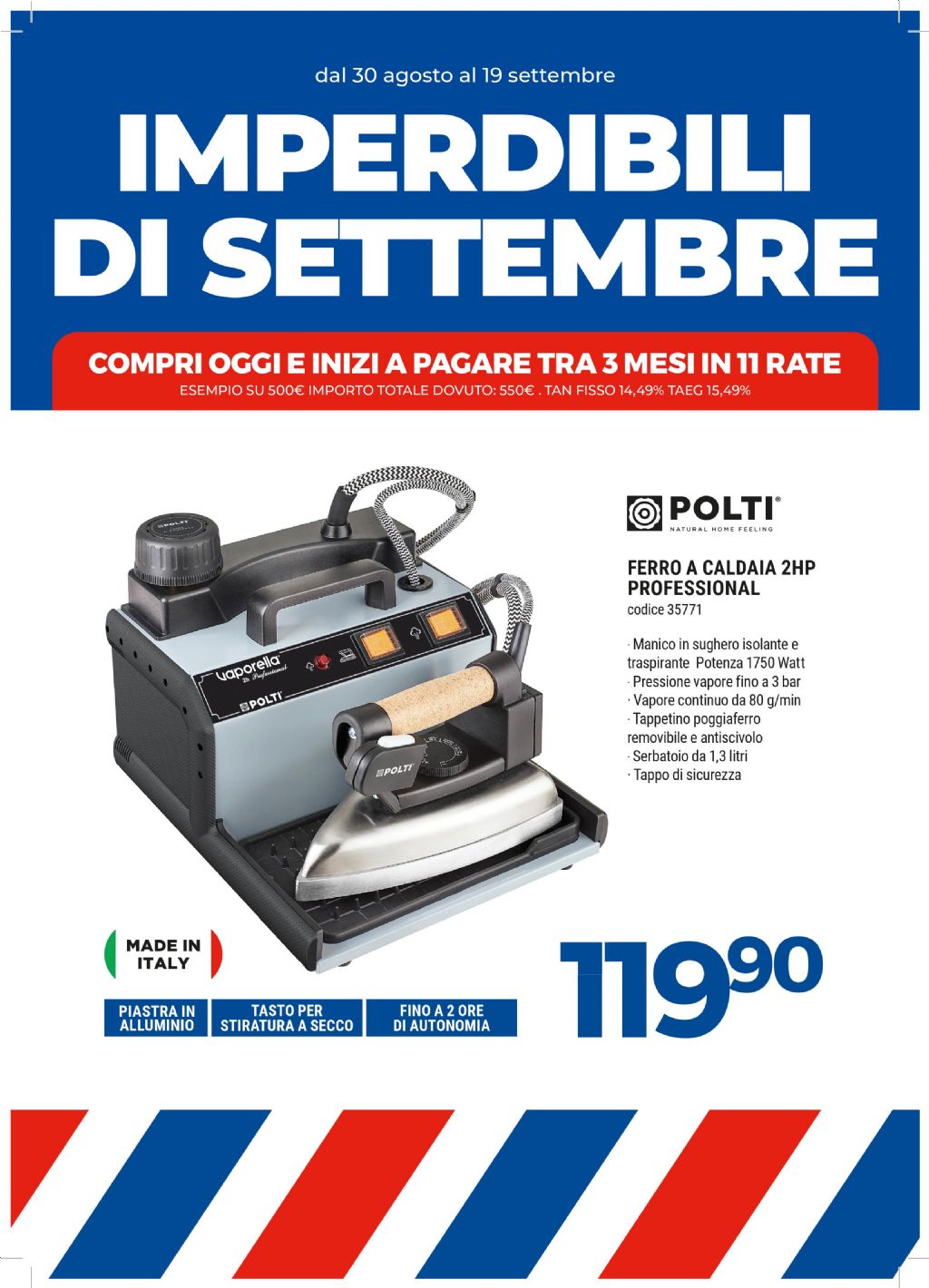 FERRO PROFESSIONALE POLTI 2HP