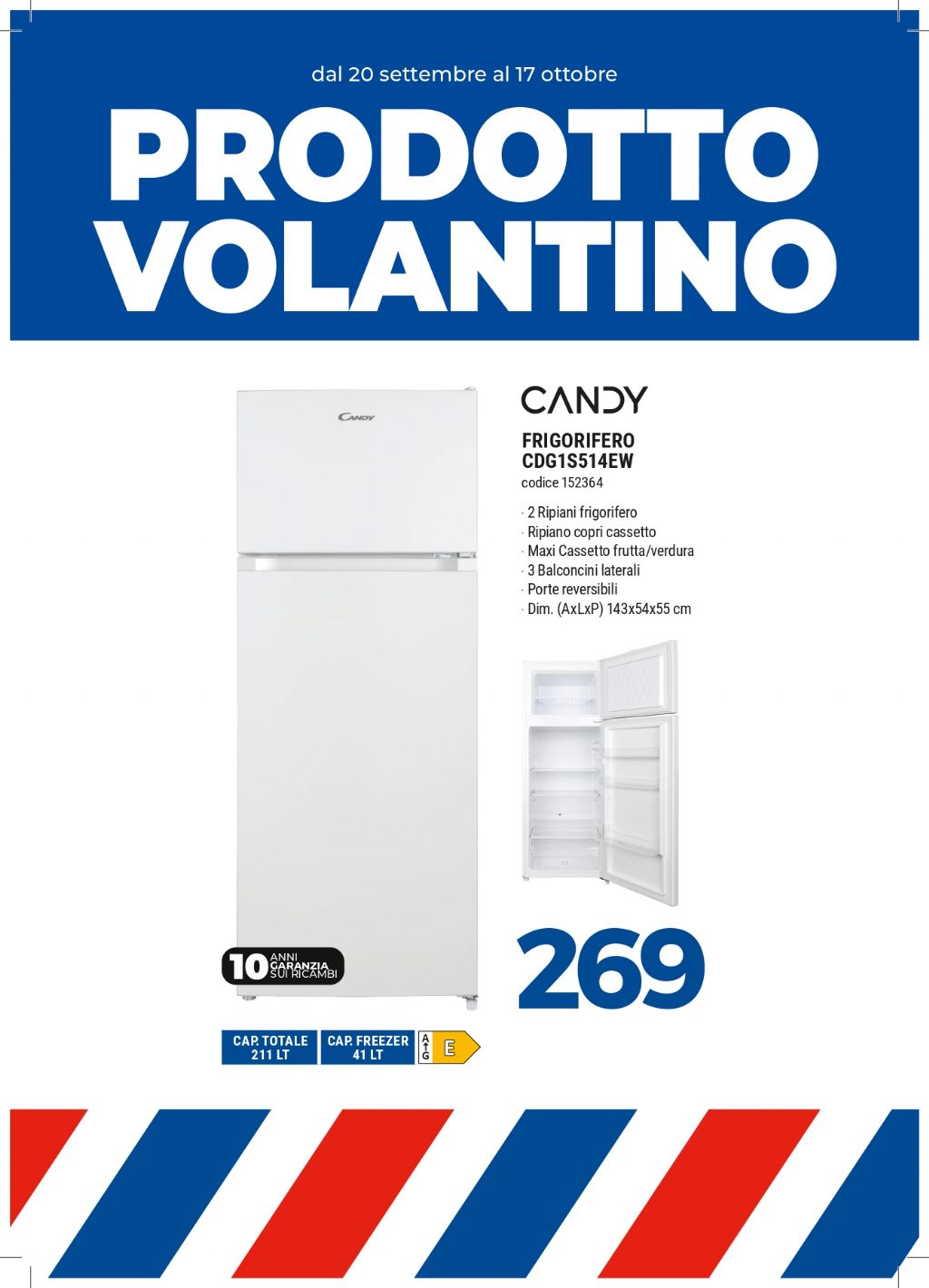 FRIGO CANDY CDG1S514EW