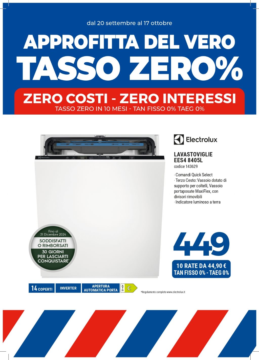 LAVASTOVIGLIE INCASSO ELECTROLUX EES48405L