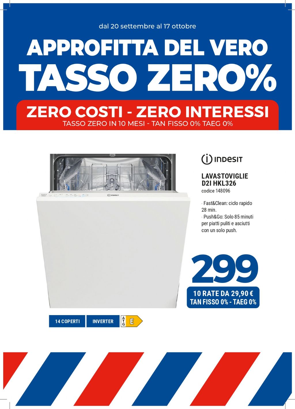 LAVASTOVIGLIE INCASSO INDESIT D2I HKL326 