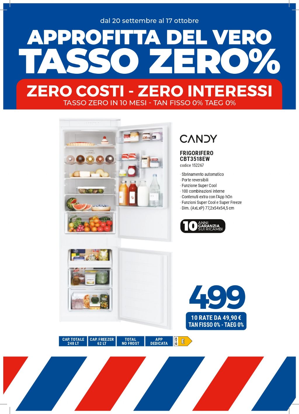 FRIGO CANDY CBT3518EW INCASSO