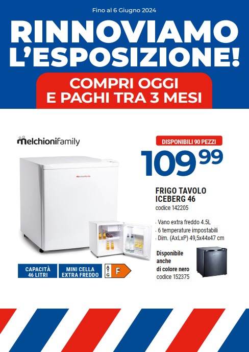 MELCHIONI FRIGO DA TAVOLO ICEBERG 46