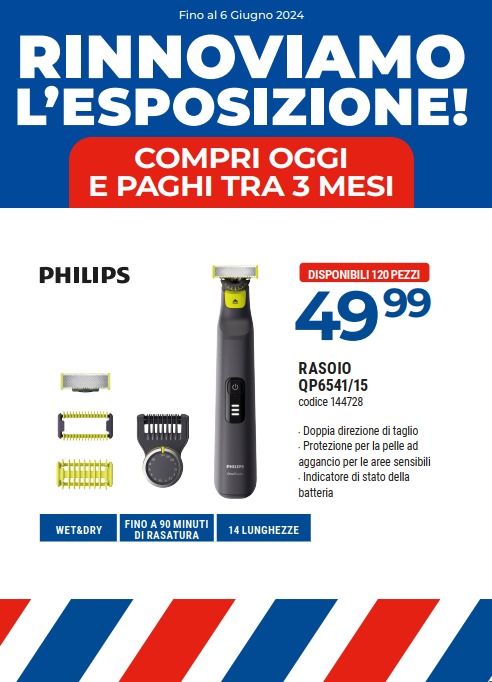 RASOIO PHILIPS QP6541/15