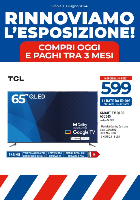 TCL 65C645 65'' QLED 4K