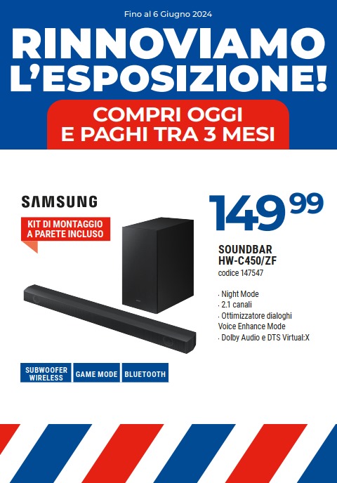 SOUND BAR SAMSUNG HW-C450-ZF