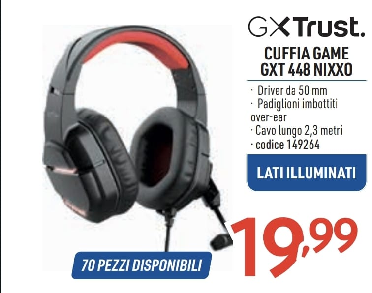 CUFFIA GAMING TRUST GXT 448 NIXXO