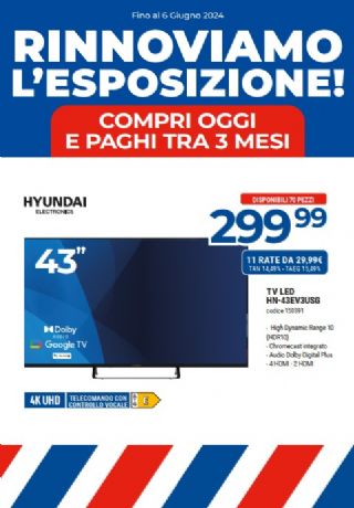 TV HYUNDAI HN-43EV3USG 43'' SMART TV UHD 4K